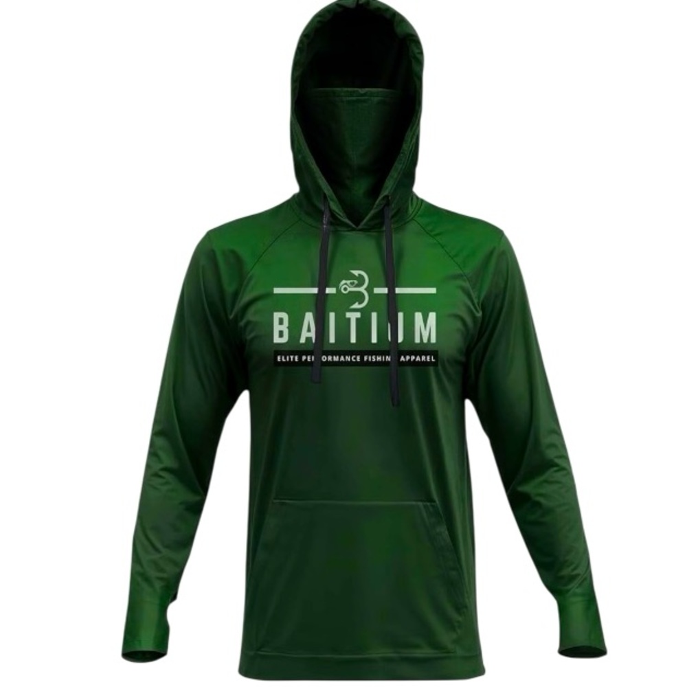 Barium Green Performance Hoodie with Logo. NWOT